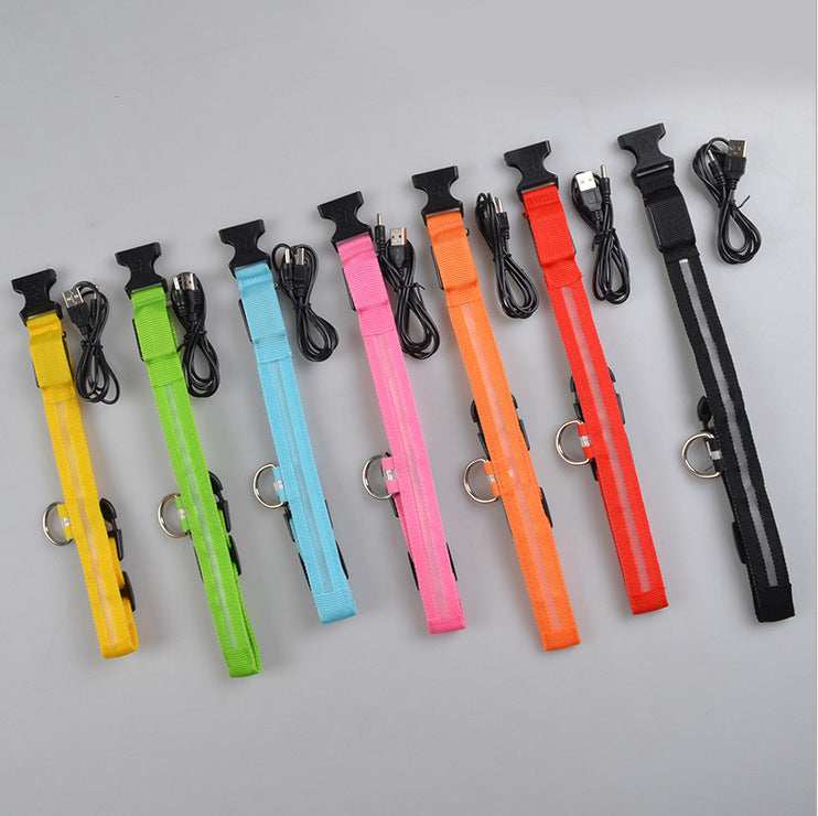 Adjustable LED Glow Pet Collar For Dogs And Cats